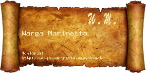 Warga Marinetta névjegykártya